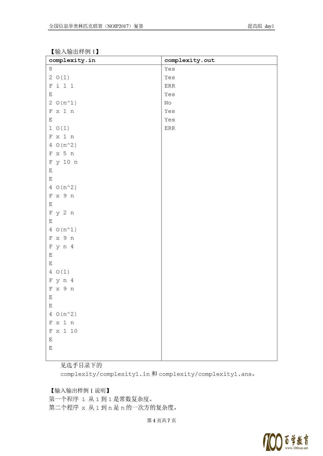 全国信息学奥林匹克联赛(NOIP2017)提高组复赛真题【最全】
