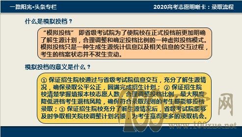 2020高考志愿明晰卡:录取流程