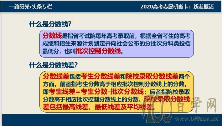 2020高考志愿明晰卡:线差概述