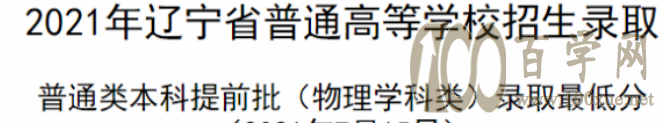 2021辽宁提前批警校录取分数