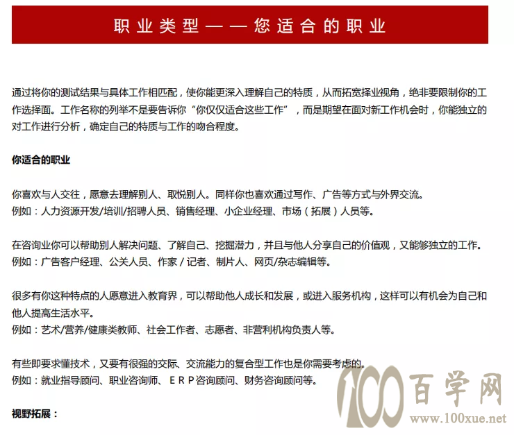 MBTI测试,对找工作有帮助没?