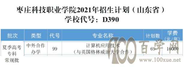 2021枣庄科技职业学院中外合作办学招生计划-各专业招生人数是多少 2021枣庄科技职业学院中外合作办学招生计划-各专业招生人数是多少