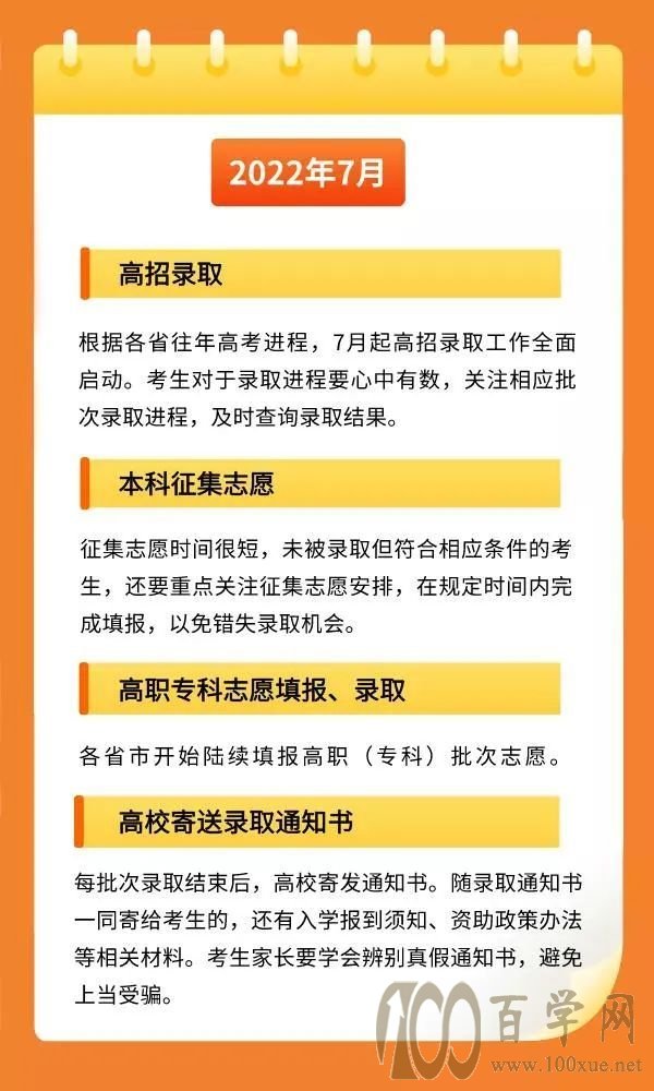 2022高考月历正式发布!每个月都有重要的事情得