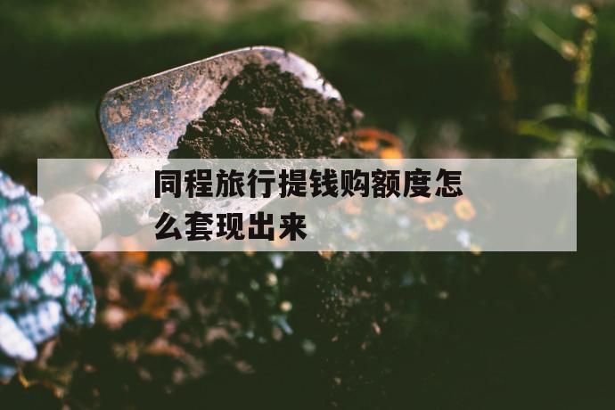 同程旅行提钱购额度怎么套现出来 第1张
